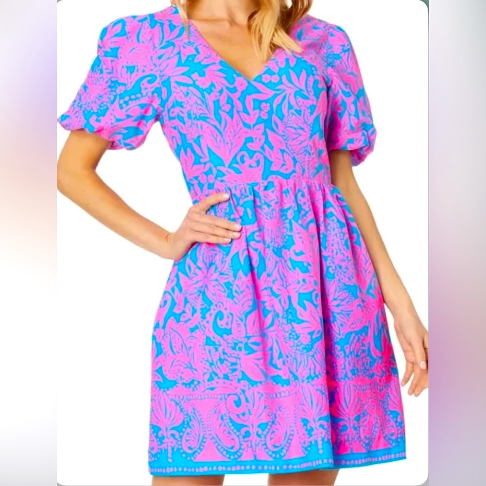 Lilly Pulitzer Suzie Short Sleeve Cotton Dress size 10